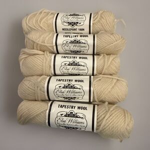 Elsa Williams Tapestry Needlepoint Yarn 100% Wool (Lot Of 5) - Sand